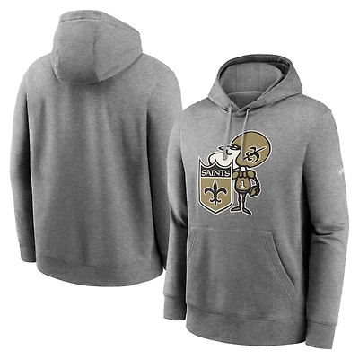 Sweat à capuche polaire Nike Rewind Club gris chiné pour homme