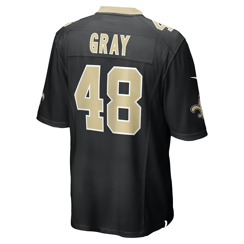 Men's Nike J.T. Gray Black New Orleans Saints Game Jersey