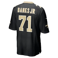 Men's Nike Kelvin Banks Jr. Black New Orleans Saints 2025 NFL Draft First Round Pick  Game Jersey