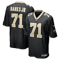 Men's Nike Kelvin Banks Jr. Black New Orleans Saints 2025 NFL Draft First Round Pick  Game Jersey