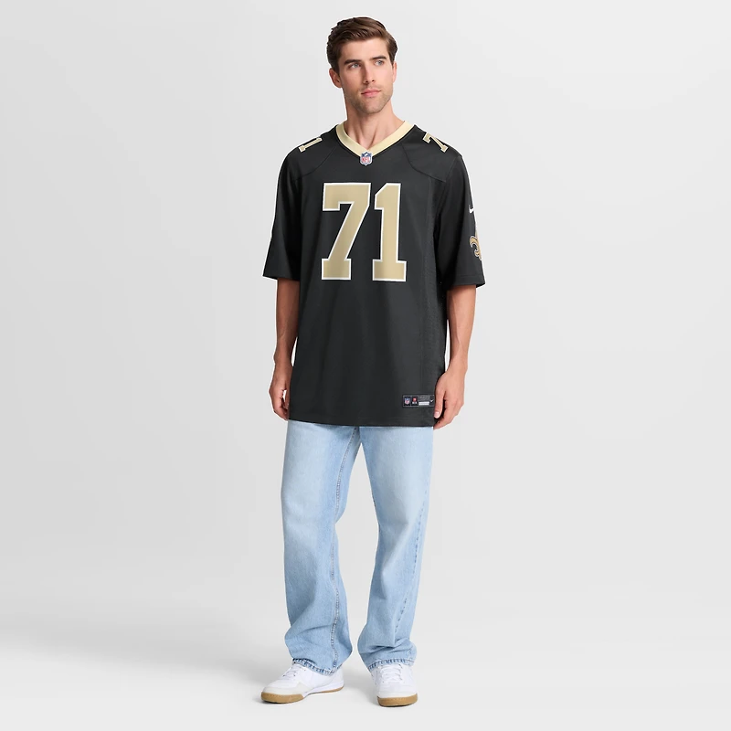 Men's Nike Kelvin Banks Jr. Black New Orleans Saints Game Player Jersey