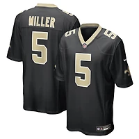 Maillot Nike Kendre Miller noir pour homme des Saints de la Nouvelle-Orléans