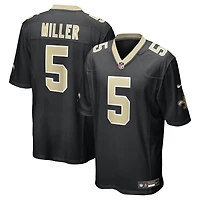 Men's Nike Kendre Miller  Black New Orleans Saints Team Game Jersey