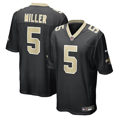 Maillot Nike Kendre Miller noir pour homme des Saints de la Nouvelle-Orléans