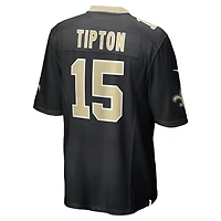 Maillot Nike Mason Tipton noir pour homme des Saints de la Nouvelle-Orléans