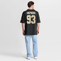 Maillot de match Nike Nathan Shepherd noir des Saints la Nouvelle-Orléans pour homme