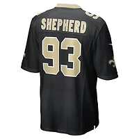 Men's Nike Nathan Shepherd Black New Orleans Saints Game Jersey