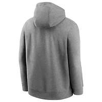 Men's Nike New Orleans Saints Heathered Gray Fan Gear Rewind Club - Pullover Hoodie