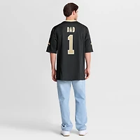 Maillot de match Nike numéro 1 Dad noir des Saints la Nouvelle-Orléans pour homme