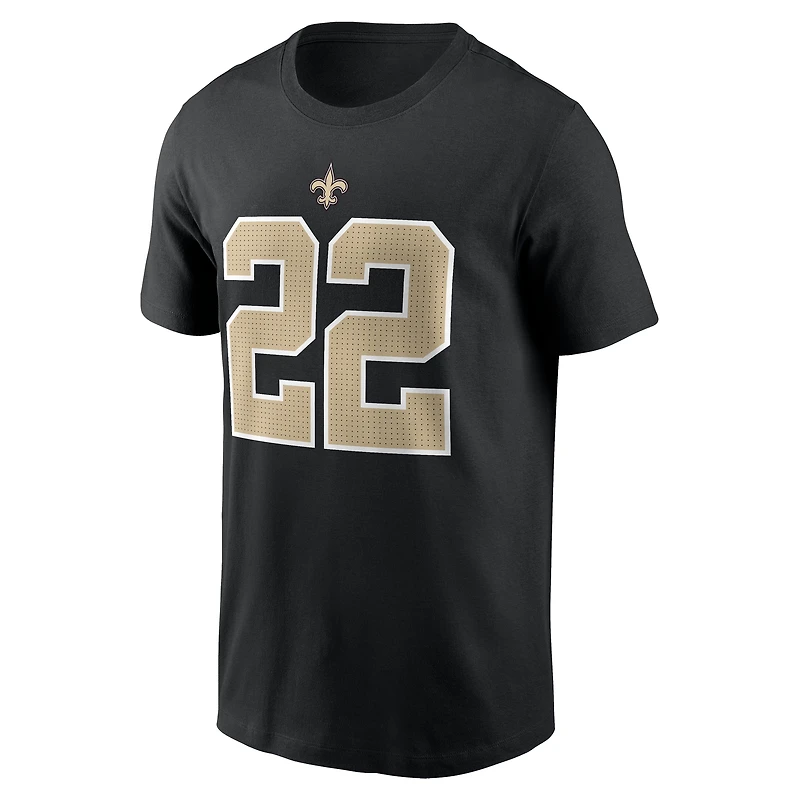 T-shirt Nike Rashid Shaheed pour homme avec nom et numéro des New Orleans Saints noir