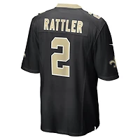 Maillot Nike Spencer Rattler noir pour homme des Saints de la Nouvelle-Orléans