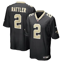 Maillot Nike Spencer Rattler noir pour homme des Saints de la Nouvelle-Orléans