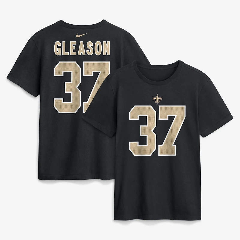 Men's Nike Steve Gleason Black New Orleans Saints Retired Name & Number T-Shirt
