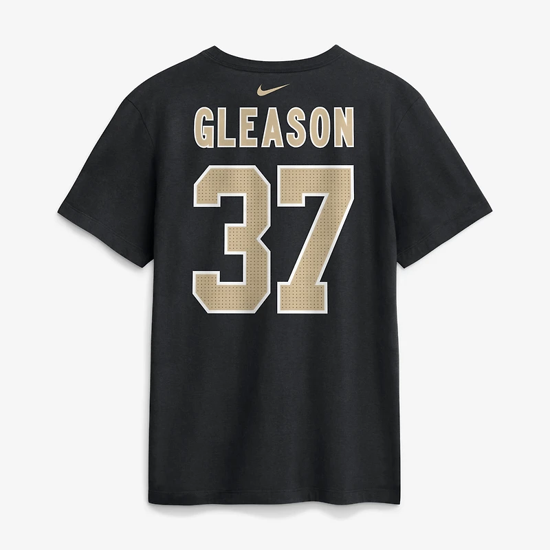 T-shirt Nike pour homme, noir, Steve Gleason, des Saints de la Nouvelle-Orléans, avec nom et numéro retirés