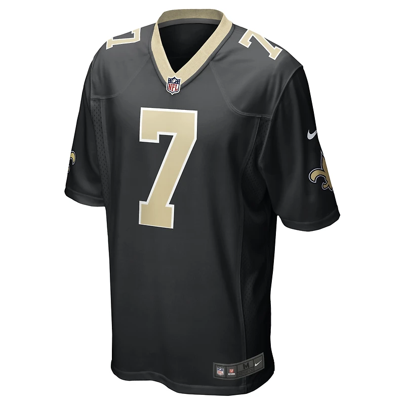 Maillot de match Nike Taysom Hill pour hommes, noir, New Orleans Saints