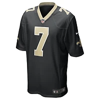 Maillot de match Nike Taysom Hill pour hommes, noir, New Orleans Saints