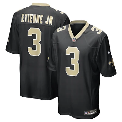Maillot de match Nike Travis Etienne Jr noir des Saints la Nouvelle-Orléans pour homme