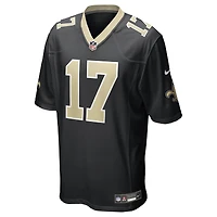 Maillot Nike Trey Palmer noir pour homme des Saints de la Nouvelle-Orléans