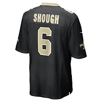Maillot Nike Tyler Shough noir des Saints de la Nouvelle-Orléans pour homme