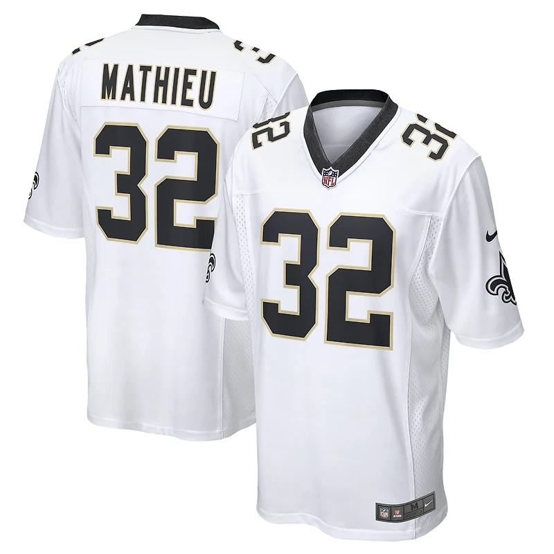 Maillot de match Nike Tyrann Mathieu des New Orleans Saints pour homme, blanc