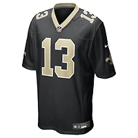 Maillot Nike Velus Jones Jr. noir pour homme des Saints de la Nouvelle-Orléans