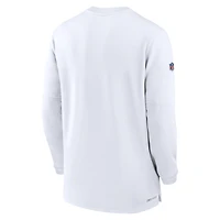 Men's Nike  White New Orleans Saints 2023 Sideline Performance Long Sleeve Tri-Blend Quarter-Zip Top