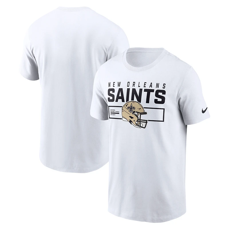 T-shirt Nike blanc New Orleans Saints Primetime Helmet Essential pour homme