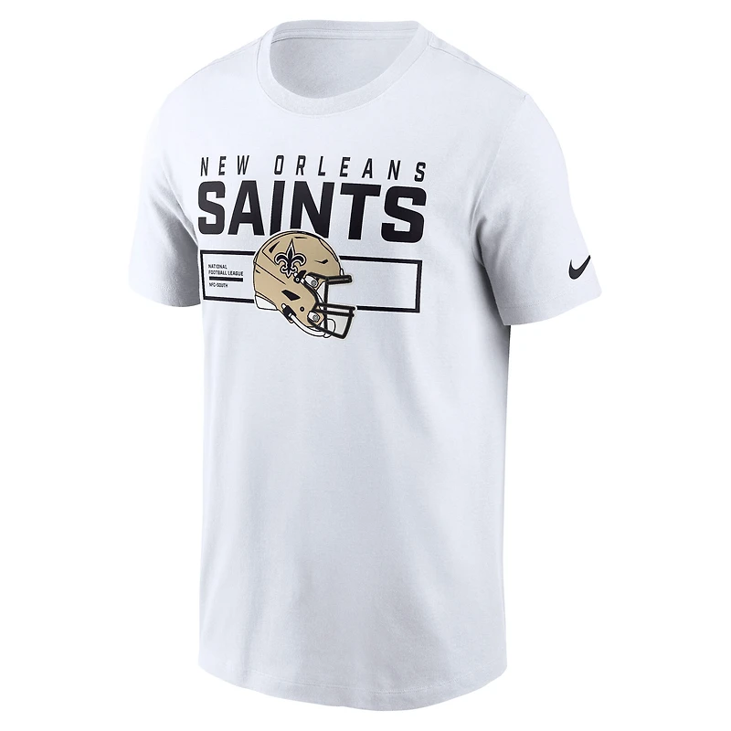 T-shirt Nike blanc New Orleans Saints Primetime Helmet Essential pour homme