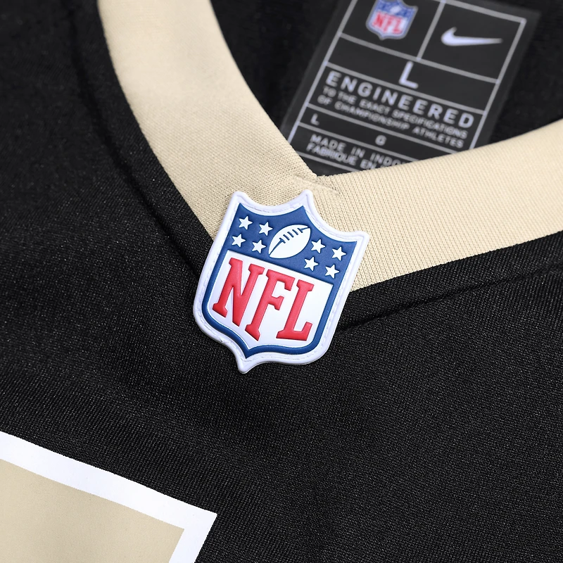 Maillot Nike Xavier Truss noir pour homme des Saints de la Nouvelle-Orléans