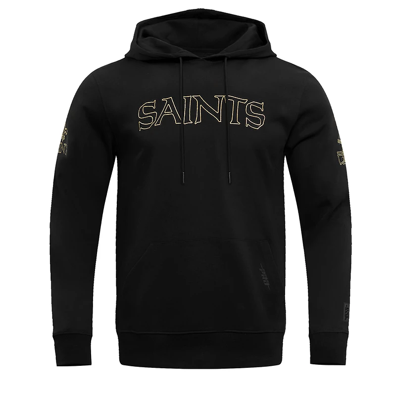Sweat à capuche en chenille classique Pro Standard pour homme, noir, New Orleans Saints