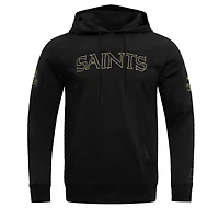 Sweat à capuche en chenille classique Pro Standard pour homme, noir, New Orleans Saints