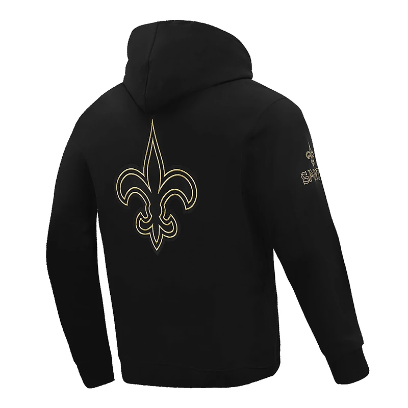 Sweat à capuche en chenille classique Pro Standard pour homme, noir, New Orleans Saints