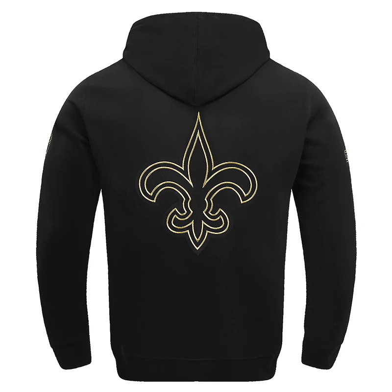 Sweat à capuche en chenille classique Pro Standard pour homme, noir, New Orleans Saints