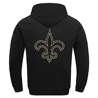 Sweat à capuche en chenille classique Pro Standard pour homme, noir, New Orleans Saints