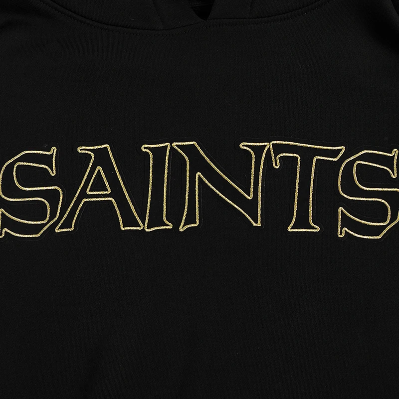 Men's Pro Standard Black New Orleans Saints Classic Chenille Pullover Hoodie