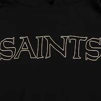 Men's Pro Standard Black New Orleans Saints Classic Chenille Pullover Hoodie