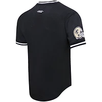 Haut Pro Standard Tyrann Mathieu noir pour hommes, nom et numéro de joueur en maille des Saints la Nouvelle-Orléans