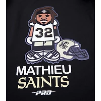 T-shirt graphique pour hommes Pro Standard Tyrann Mathieu noir New Orleans Saints Player Avatar