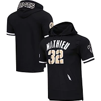 T-shirt à capuche avec nom et numéro du joueur Pro Standard Tyrann Mathieu des New Orleans Saints pour hommes
