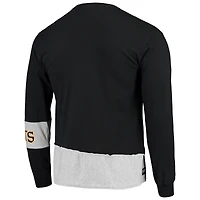 Refried Apparel Noir/Gris New Orleans Saints T-shirt à manches longues durable Upcycled Angle pour homme