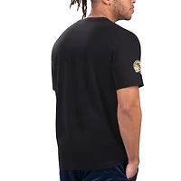 Men's Starter Black/Gold New Orleans Saints Finish Line Extreme Graphic T-Shirt
