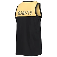Men's Starter Black/Gold New Orleans Saints Team Touchdown Fashion Tank Top
