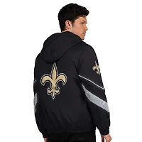 Men's Starter Black/Gold New Orleans Saints Thursday Night Gridiron Full-Zip Jacket