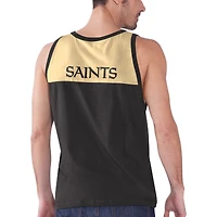 Men's Starter Black/Gold New Orleans Saints Touchdown Fashion - Tank Top