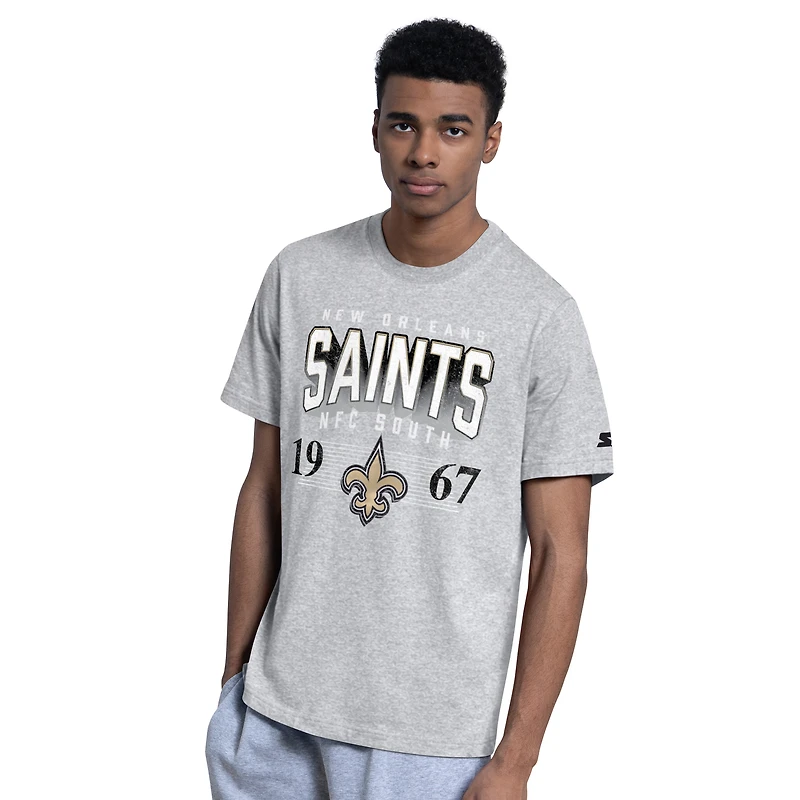 Men's Starter  Black/Gray New Orleans Saints Two-Pack Logo T-Shirt Set