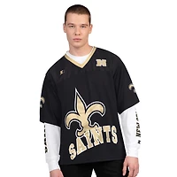 Men's Starter Black/White New Orleans Saints Short Sleeve & Long T-Shirt Combo Pack