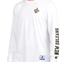 Men's Starter Black/White New Orleans Saints Short Sleeve & Long T-Shirt Combo Pack