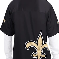 Men's Starter Black/White New Orleans Saints Short Sleeve & Long T-Shirt Combo Pack