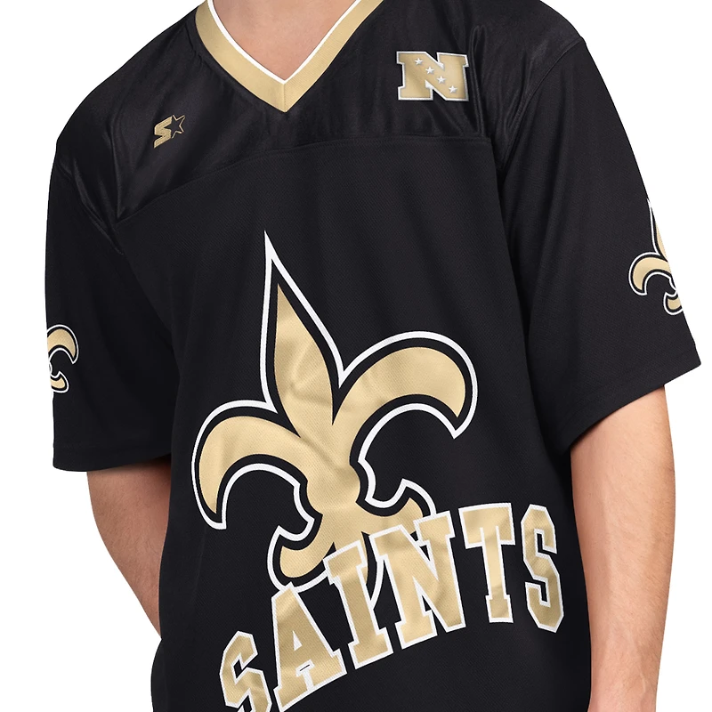 Men's Starter Black/White New Orleans Saints Short Sleeve & Long T-Shirt Combo Pack