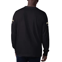 Men's Starter Black New Orleans Saints Clutch Hit Long Sleeve T-Shirt
